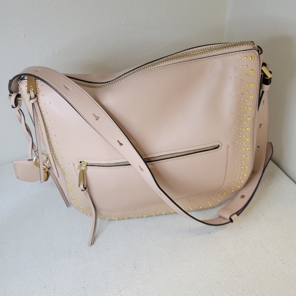 Cole Haan Marli Studded Bucket Hobo Bag Blush - Picture 5 of 9